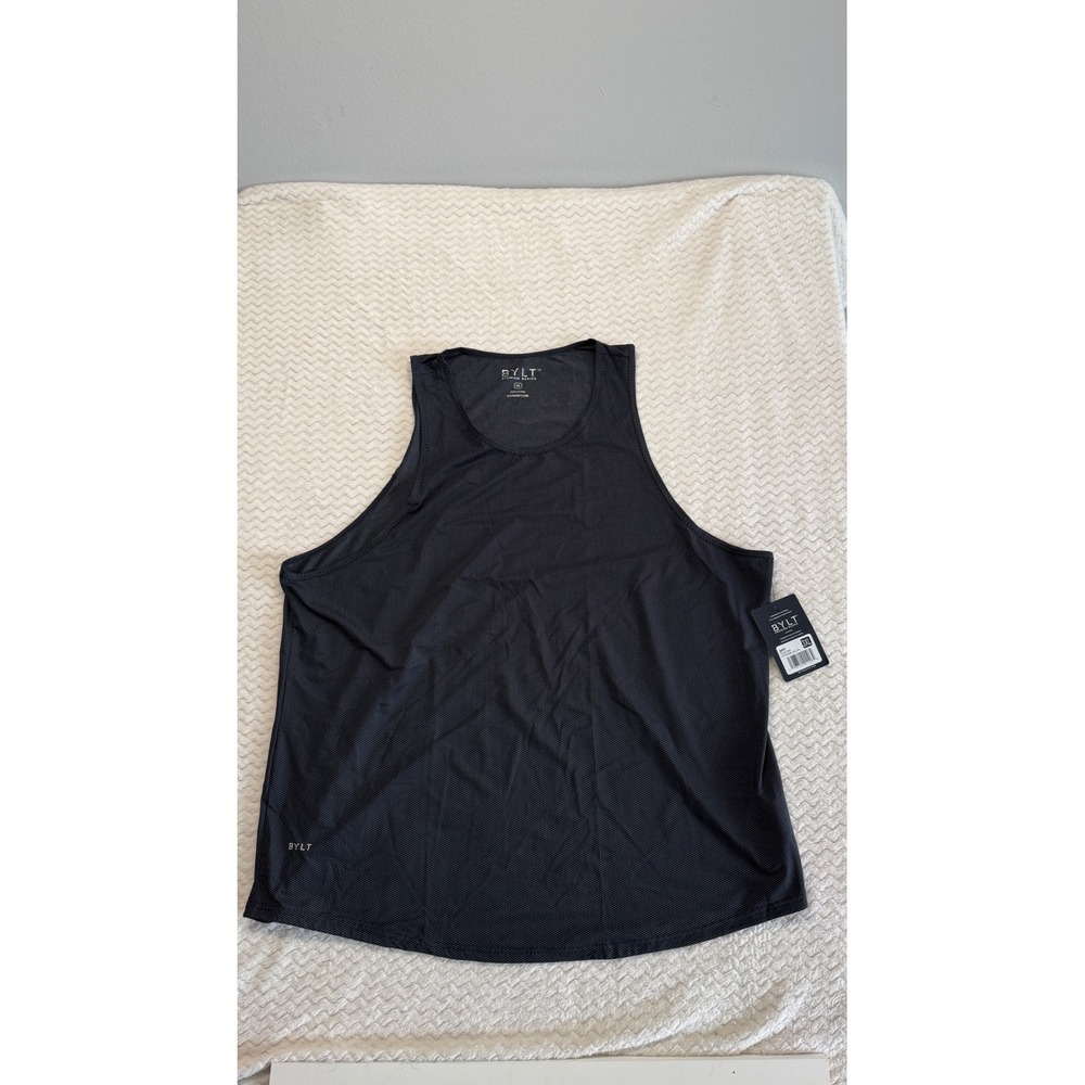 BYLT Premium Basics Pulse Tank Mens 3XL Navy Blue Mesh Athletic Workout Shirt